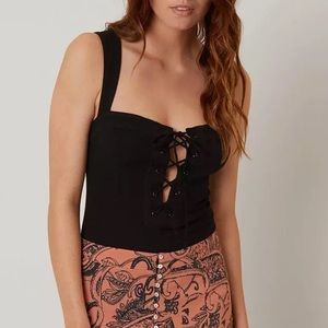 Free People Lace Up Bodysuit